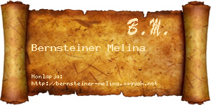 Bernsteiner Melina névjegykártya